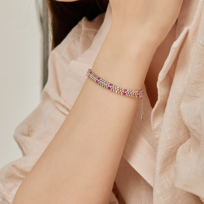 [ORA ]Dainty Radiant Emerald Cut Daily Bracelet