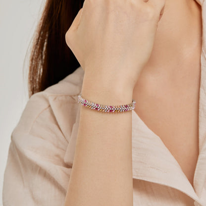 [ORA ]Dainty Radiant Emerald Cut Daily Bracelet