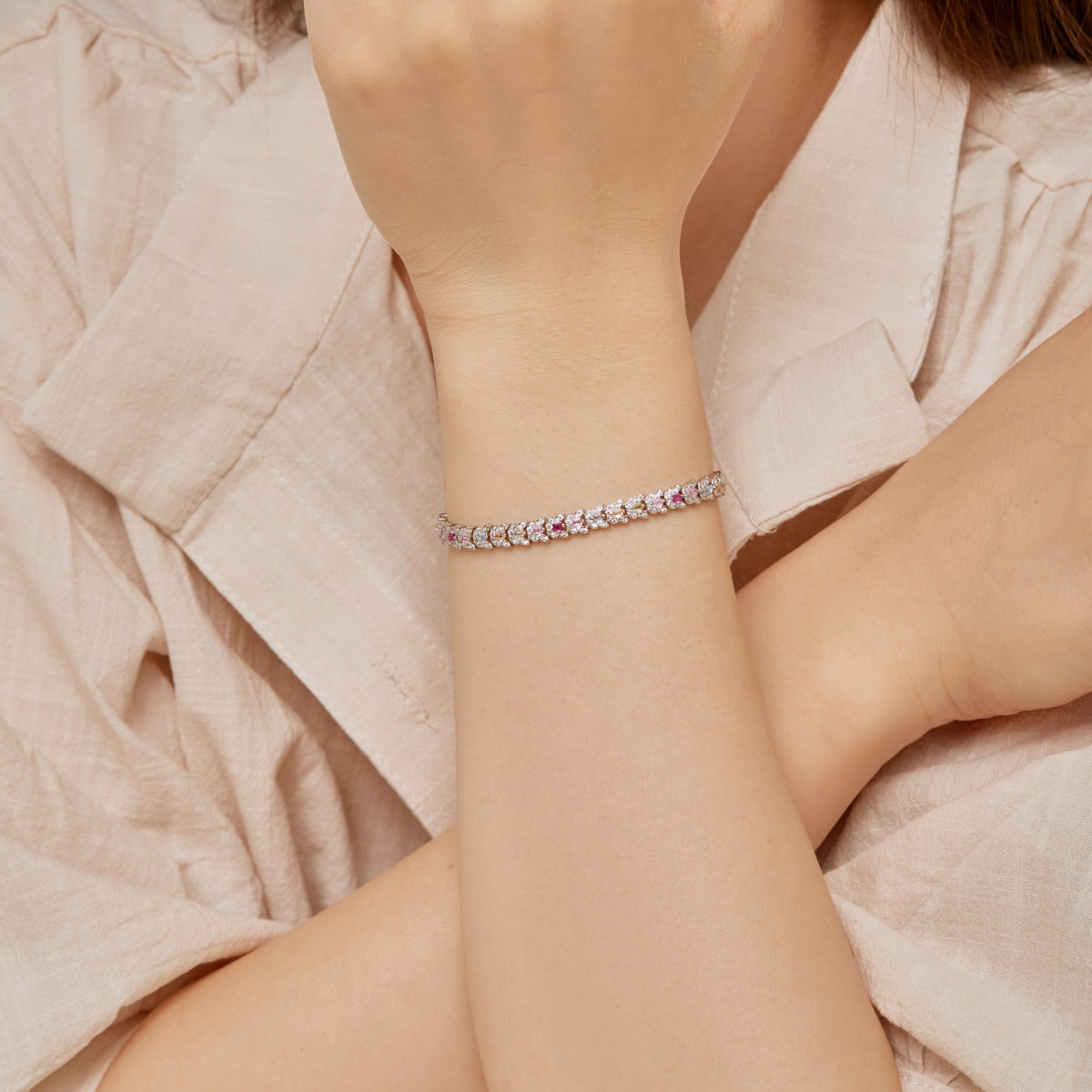 [ORA ]Delicate Colorful Multi Cut Daily Bracelet