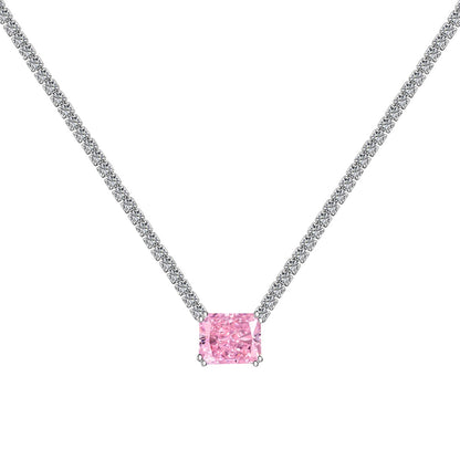 [ORA ]4.0 Carat Elegant Radiant Cut Necklace
