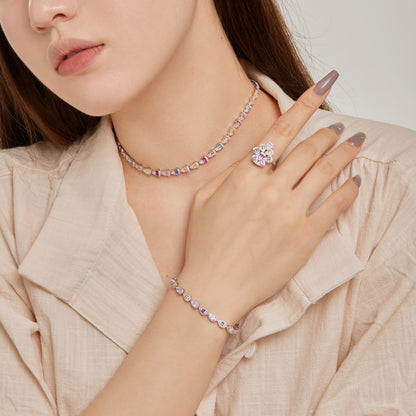 [ORA ]0.25 Carat Radiant Water Drop Shape Daily Bracelet