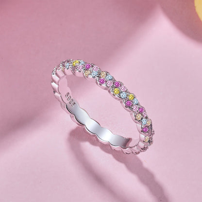 [ORA ]Dainty Ebullient Round Cut Daily Ring