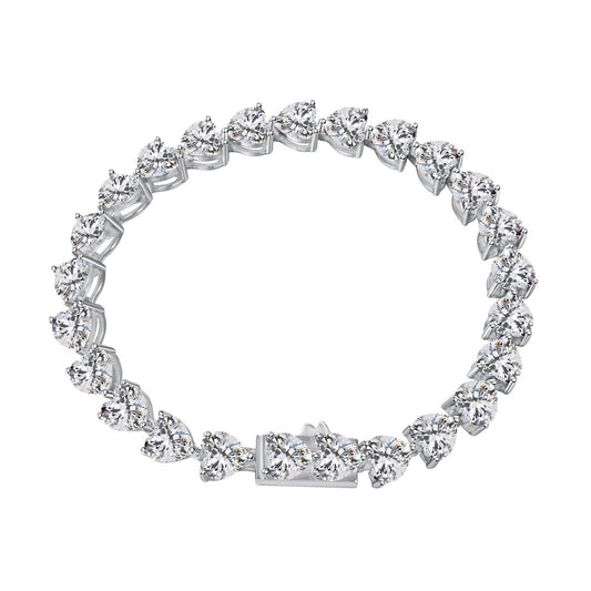[ORA ]0.75 Carat Elegant Romantic Heart Shape Lover Bracelet