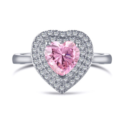 [ORA ]Delicate Ebullient Heart Shape Wedding Ring