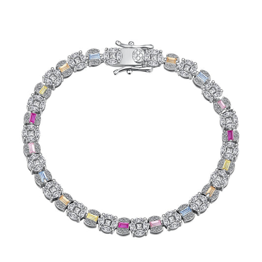 [ORA ]Dazzling Radiant Multi Cut Daily Bracelet