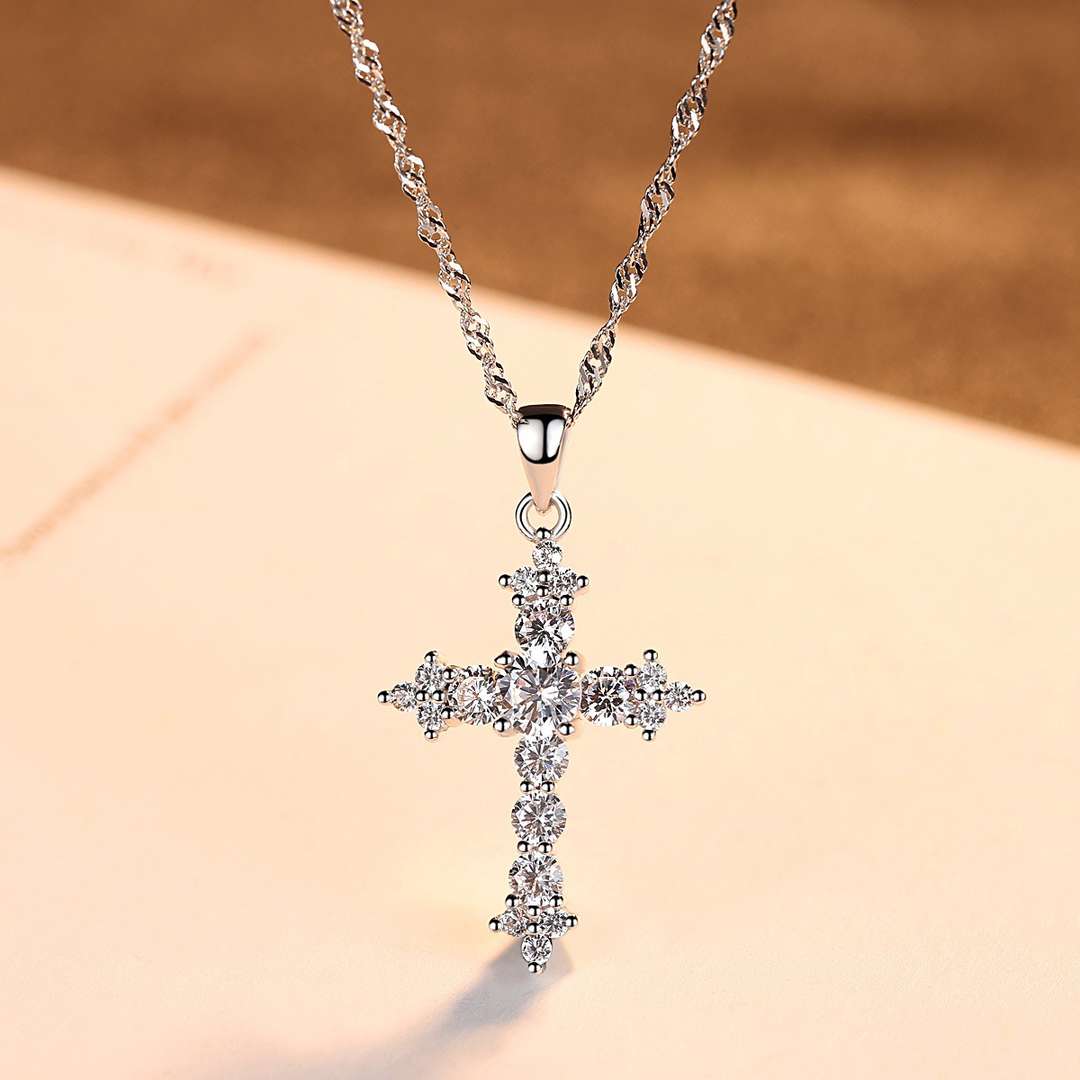 [ORA ]Delicate Cross Shape Necklace