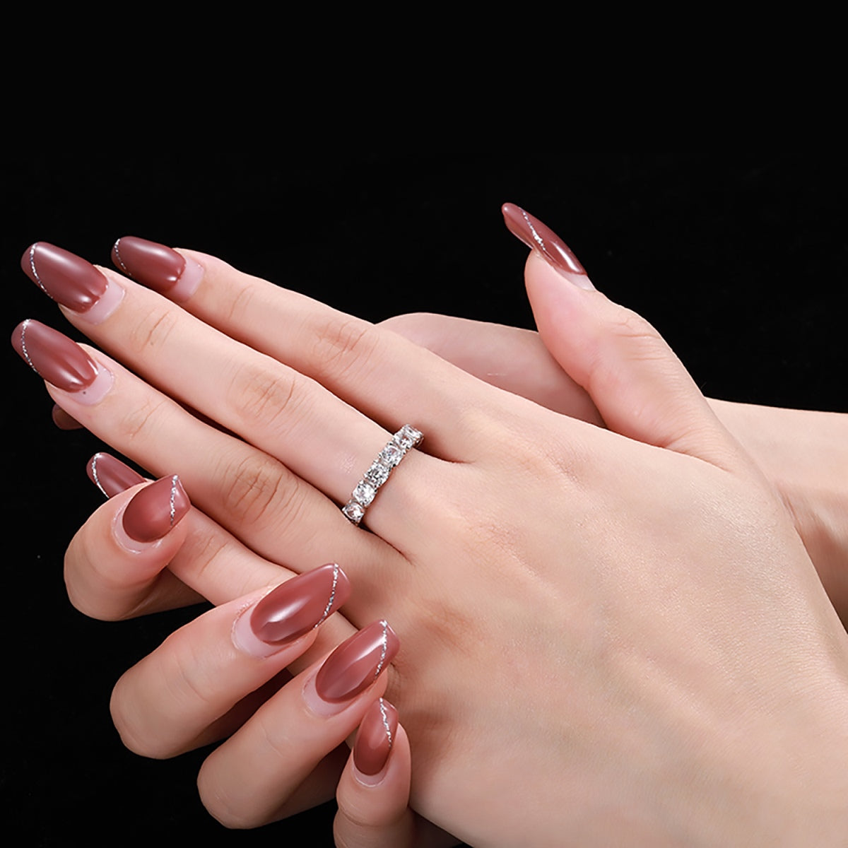 [ORA ]Eternity Round Cut Tennis Ring