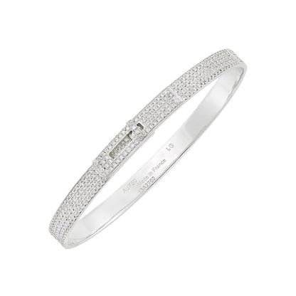 [ORA]HM KELLY BRACELET IN SILVER AND FULL PAVE DIAMOND
