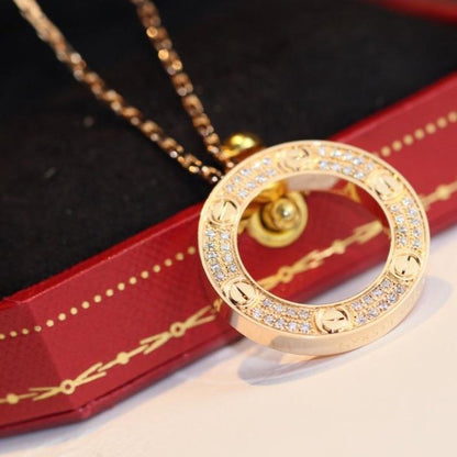 [ORA]LOVE NECKLACE ADJUSTABLE ROSE GOLD
