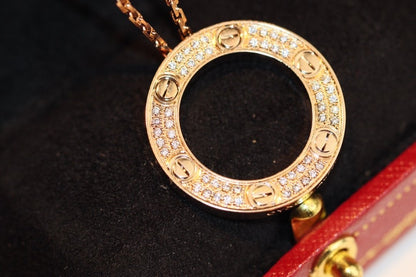 [ORA]LOVE NECKLACE ADJUSTABLE ROSE GOLD