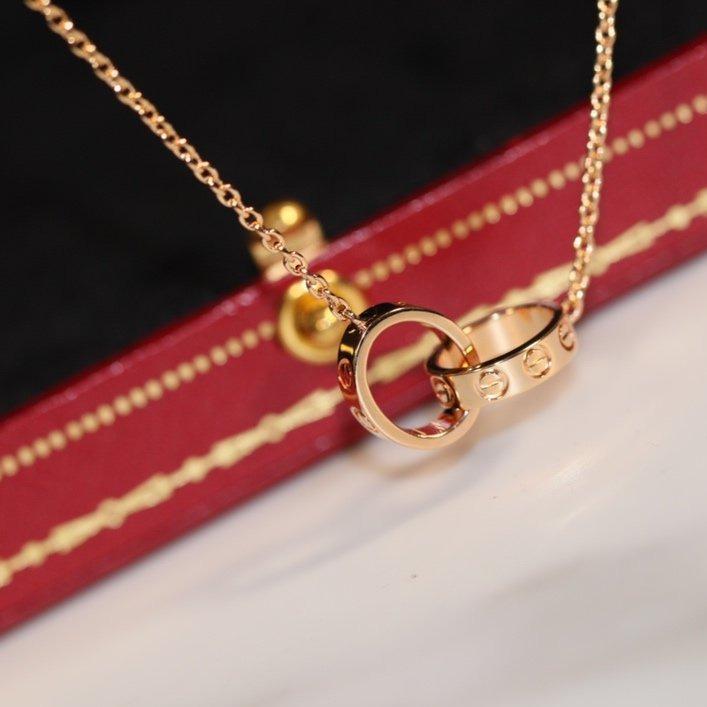 [ORA]LOVE NECKLACE PINK GOLD AND SILVER