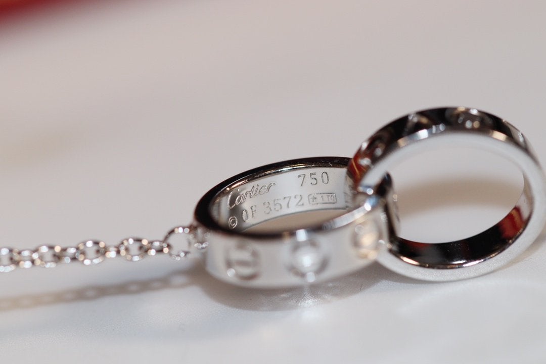 [ORA]LOVE NECKLACE PINK GOLD AND SILVER