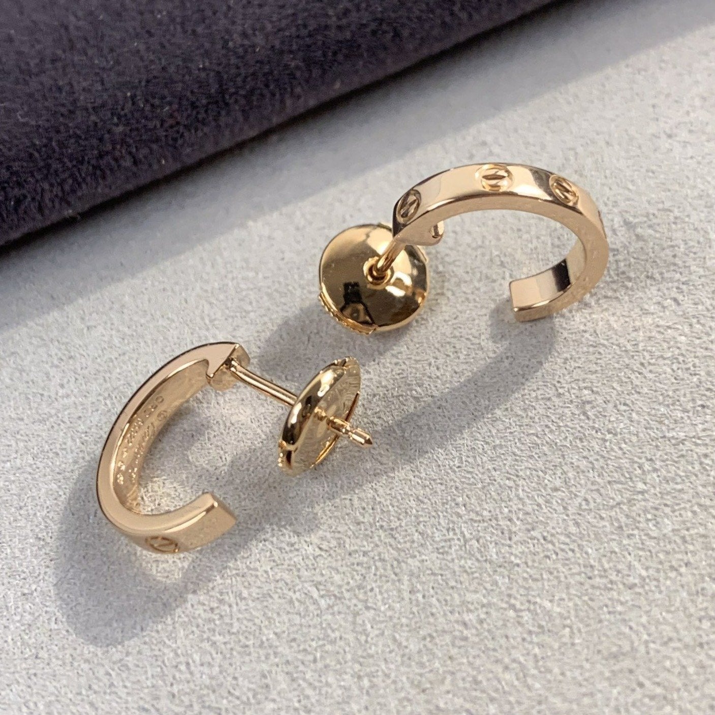 [ORA]LOVE EARRINGS 2.65MM PINK GOLD