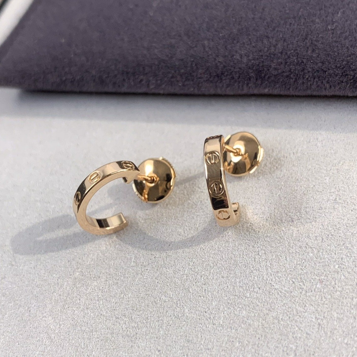 [ORA]LOVE EARRINGS 2.65MM PINK GOLD