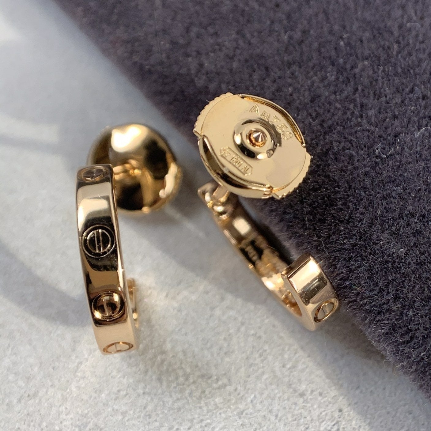 [ORA]LOVE EARRINGS 2.65MM PINK GOLD