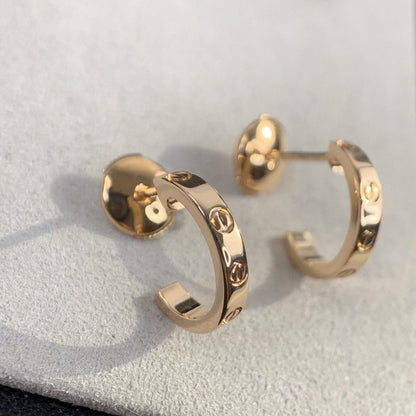 [ORA]LOVE EARRINGS 2.65MM PINK GOLD