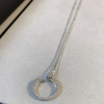 [ORA]JUSTE NECKLACE SILVER DIAMONDS