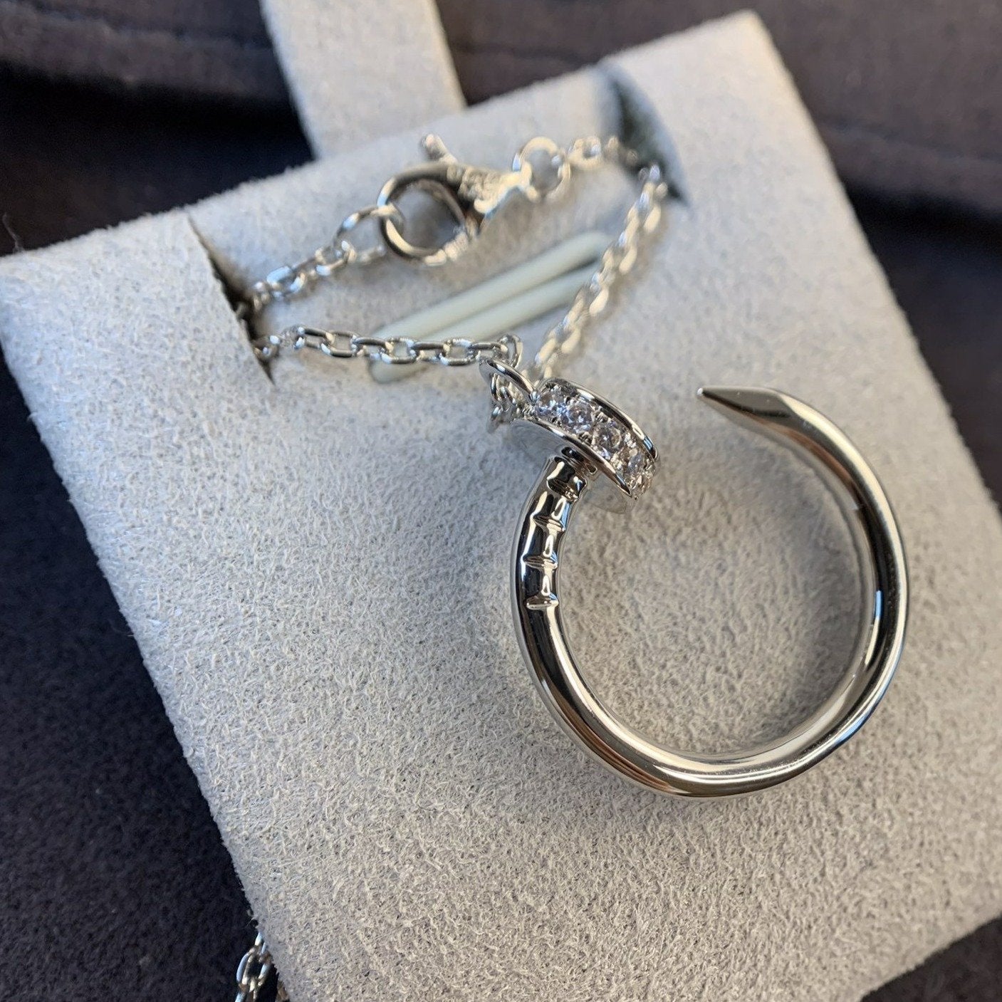 [ORA]JUSTE NECKLACE SILVER DIAMONDS