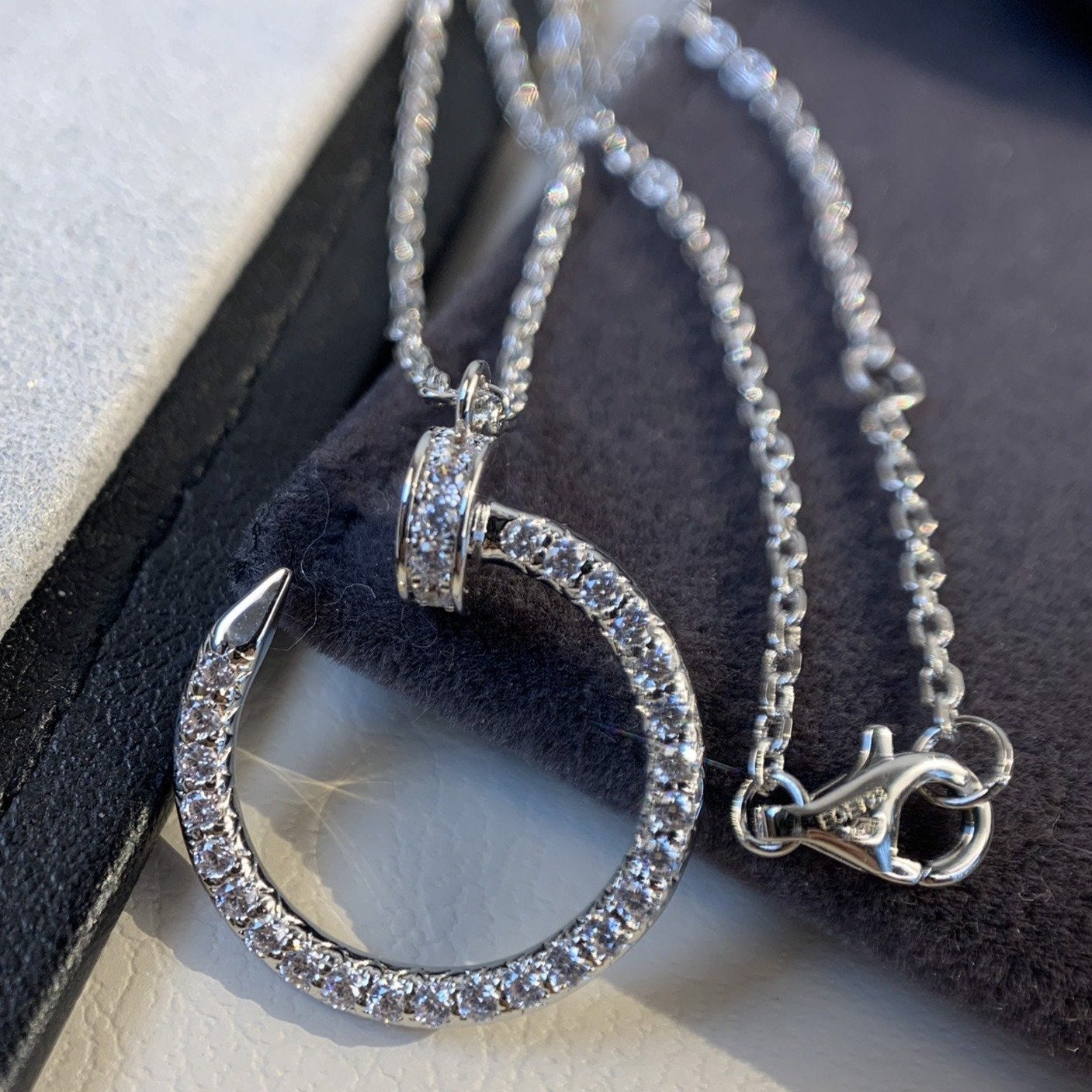 [ORA]JUSTE NECKLACE SILVER DIAMONDS