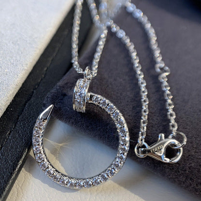[ORA]JUSTE NECKLACE SILVER DIAMONDS