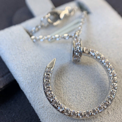 [ORA]JUSTE NECKLACE SILVER DIAMONDS