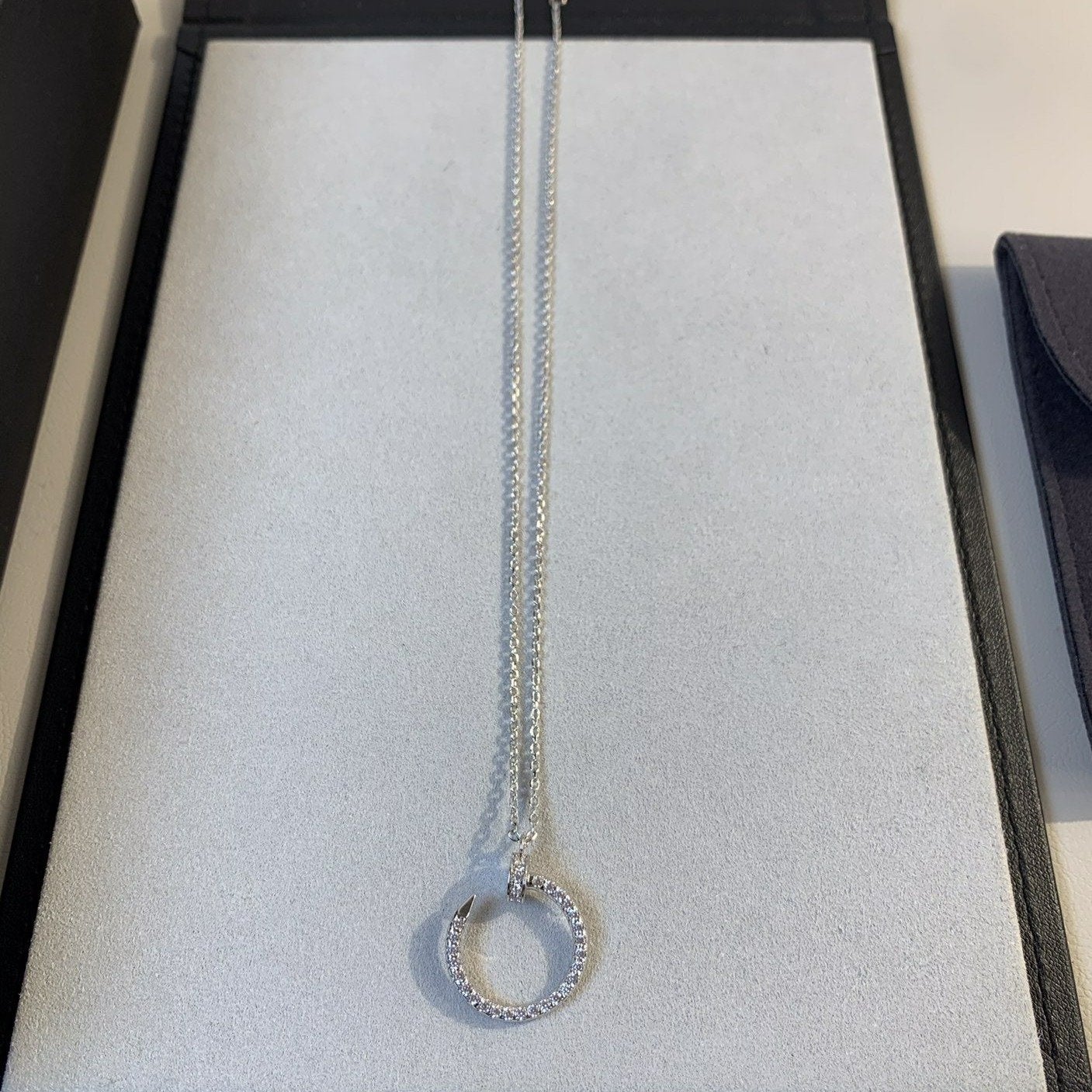 [ORA]JUSTE NECKLACE SILVER DIAMONDS