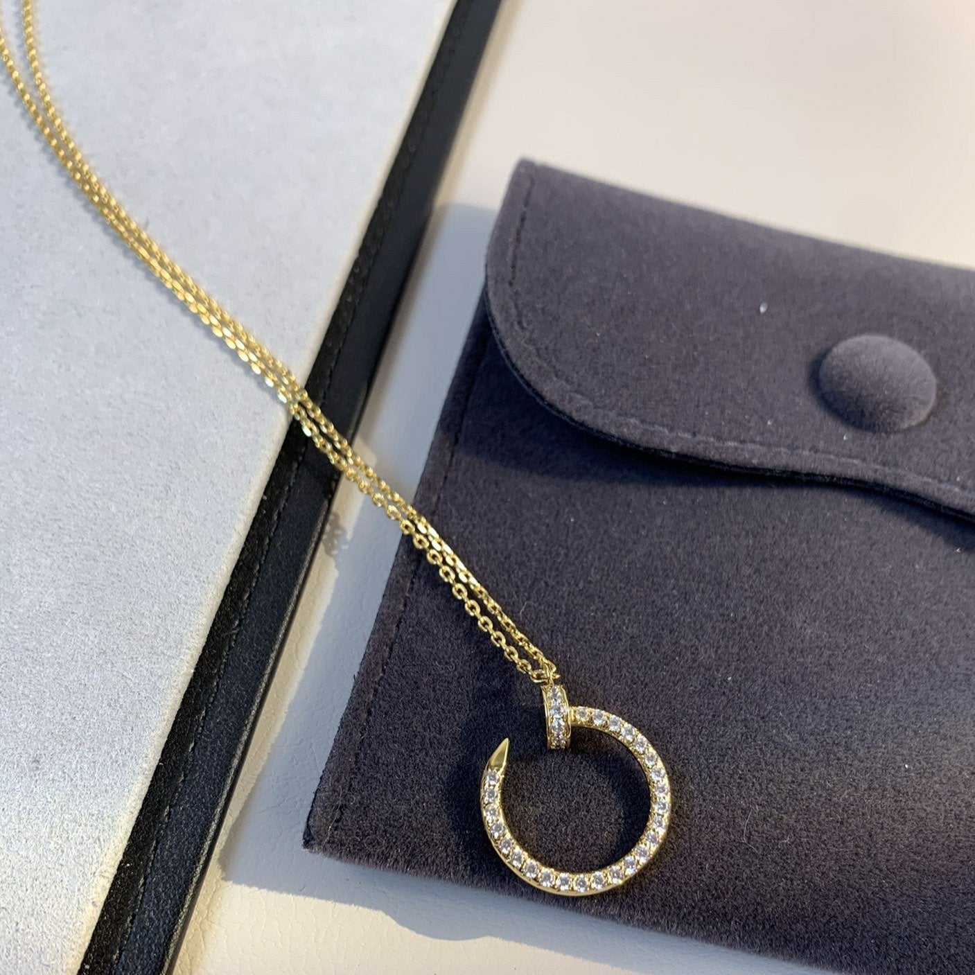 [ORA]JUSTE NECKLACE GOLD DIAMONDS