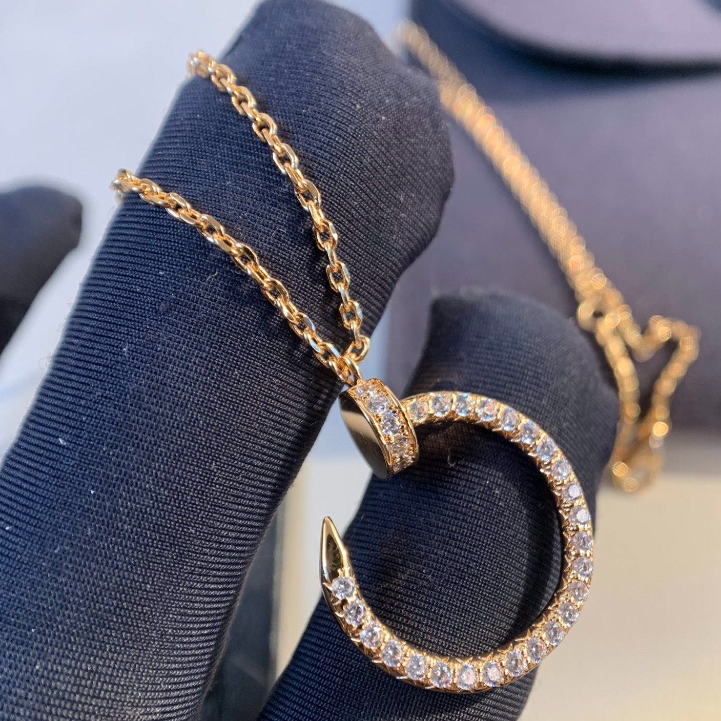 [ORA]JUSTE NECKLACE PINK GOLD DIAMONDS