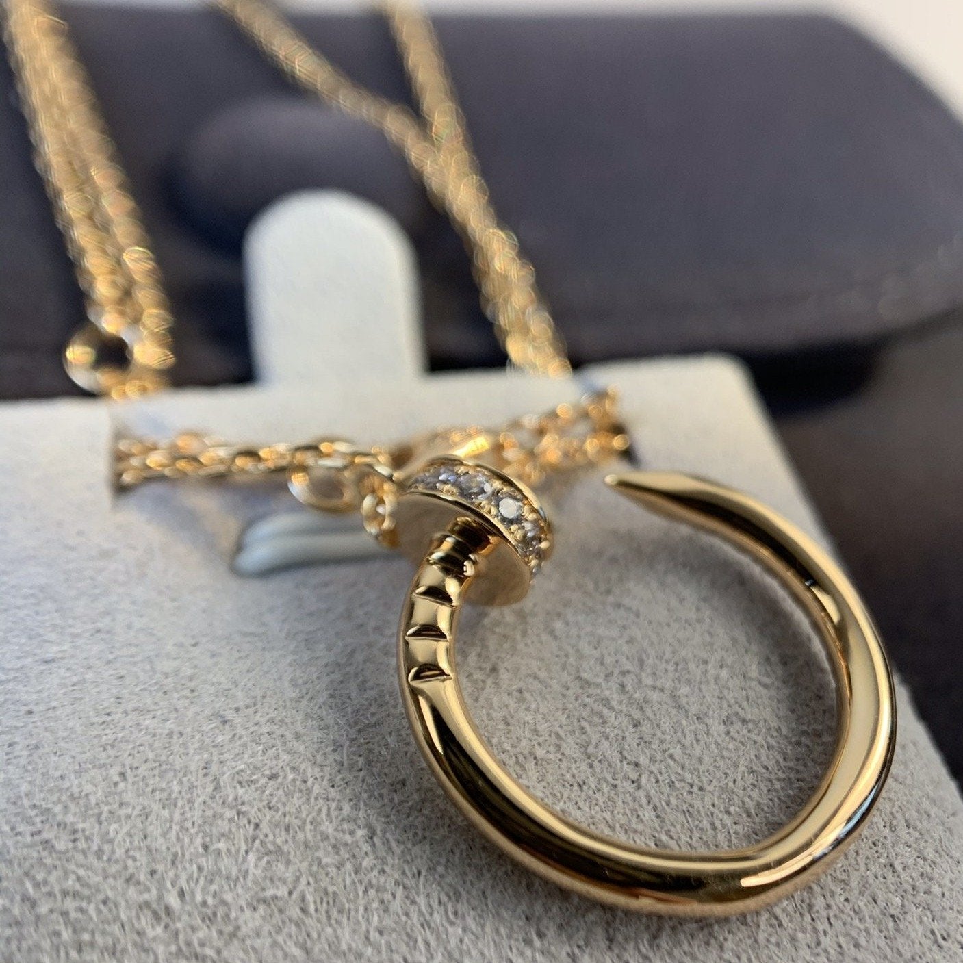 [ORA]JUSTE NECKLACE PINK GOLD DIAMONDS