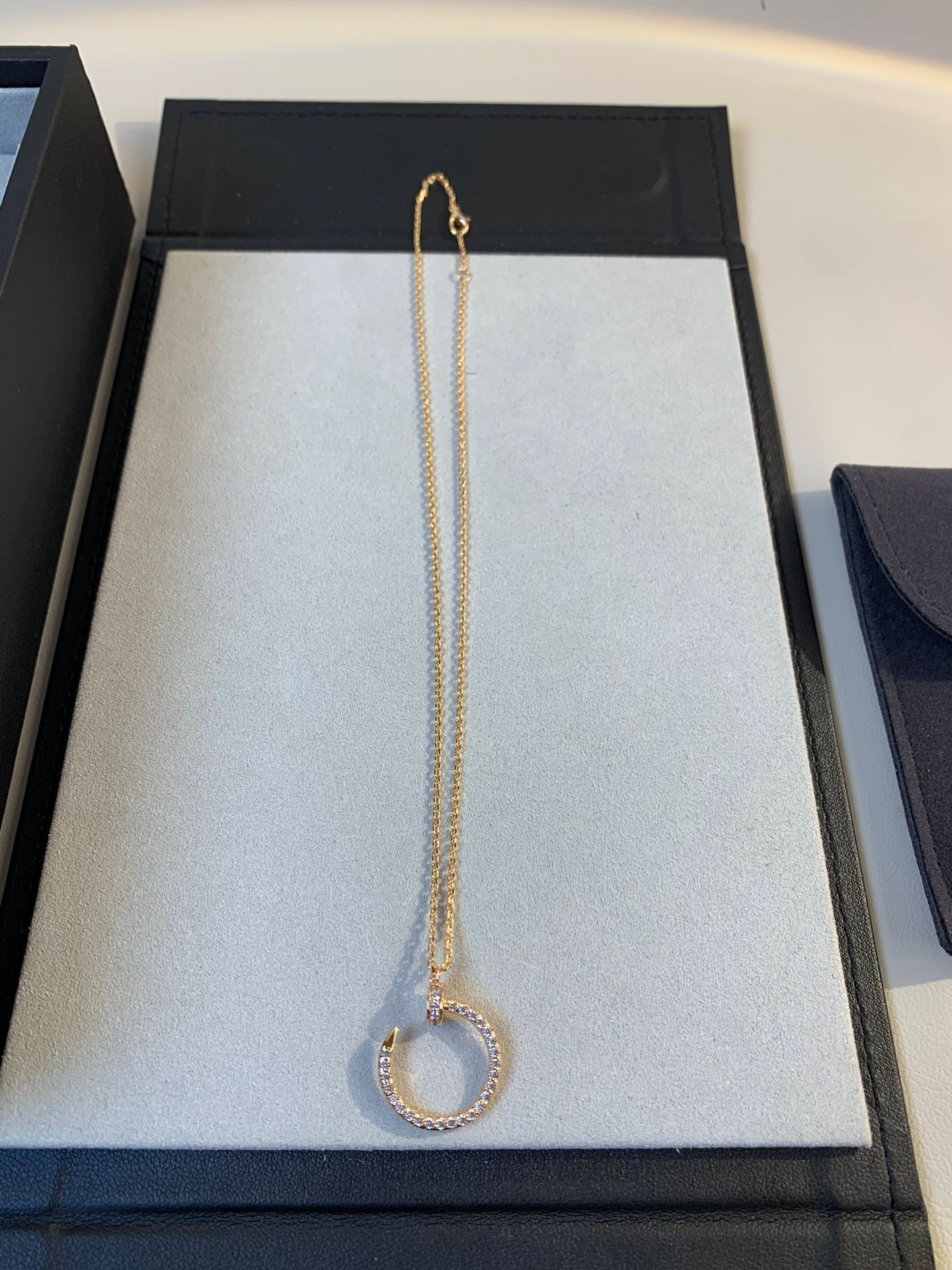 [ORA]JUSTE NECKLACE PINK GOLD DIAMONDS
