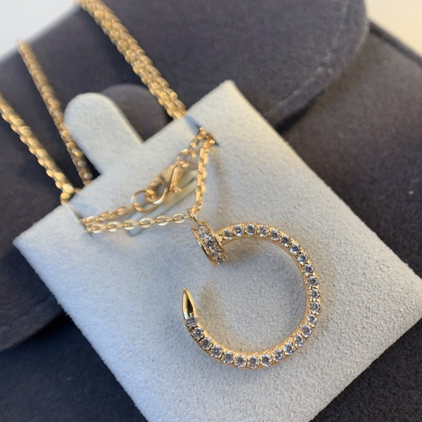 [ORA]JUSTE NECKLACE PINK GOLD DIAMONDS