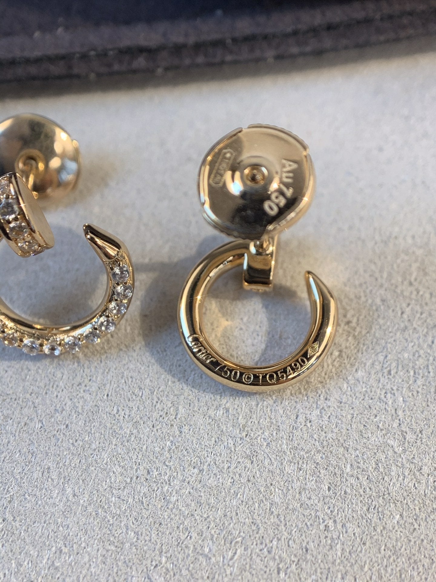 [ORA]JUSTE EARRINGS GOLD DIAMONDS