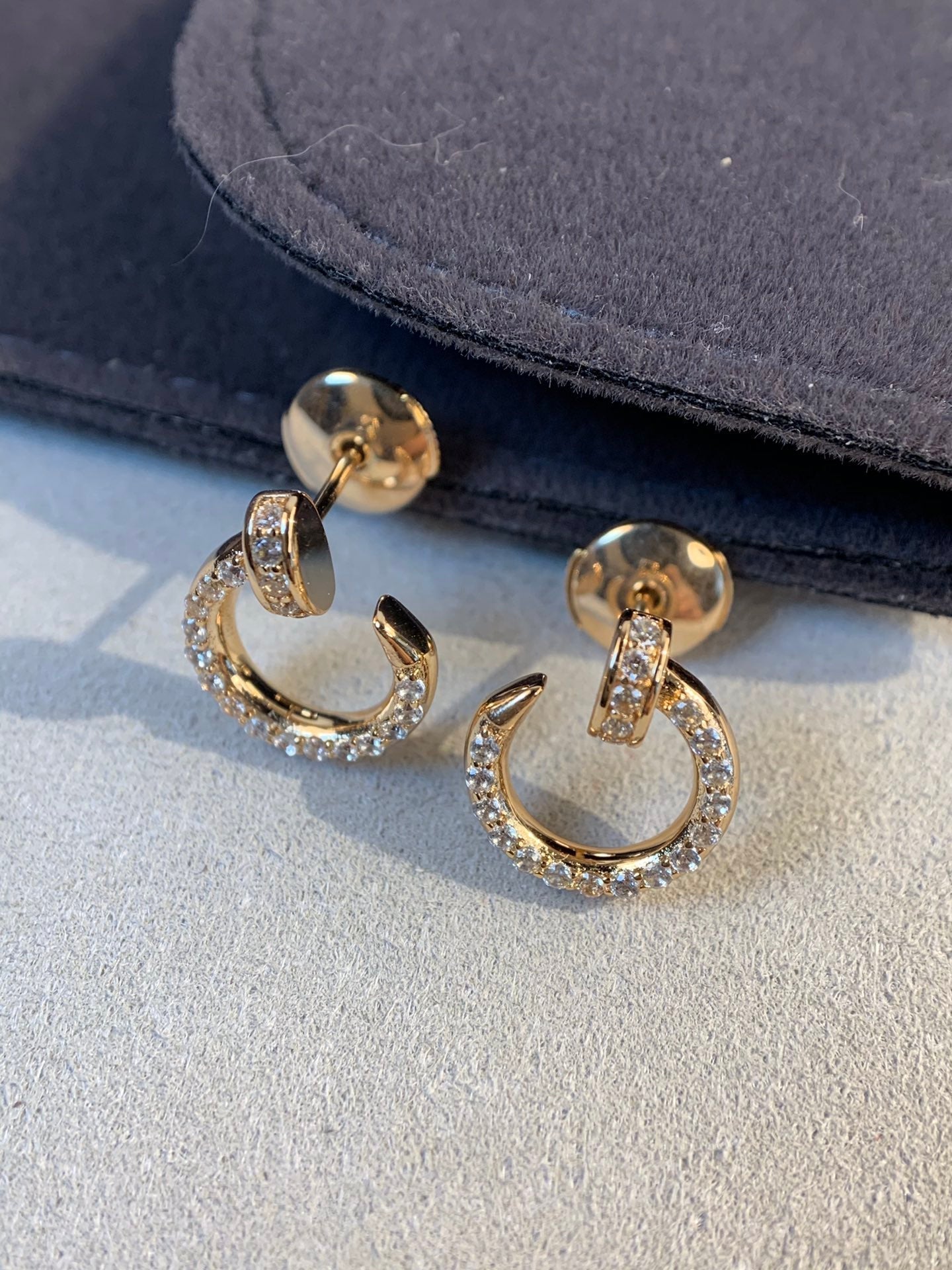 [ORA]JUSTE EARRINGS GOLD DIAMONDS