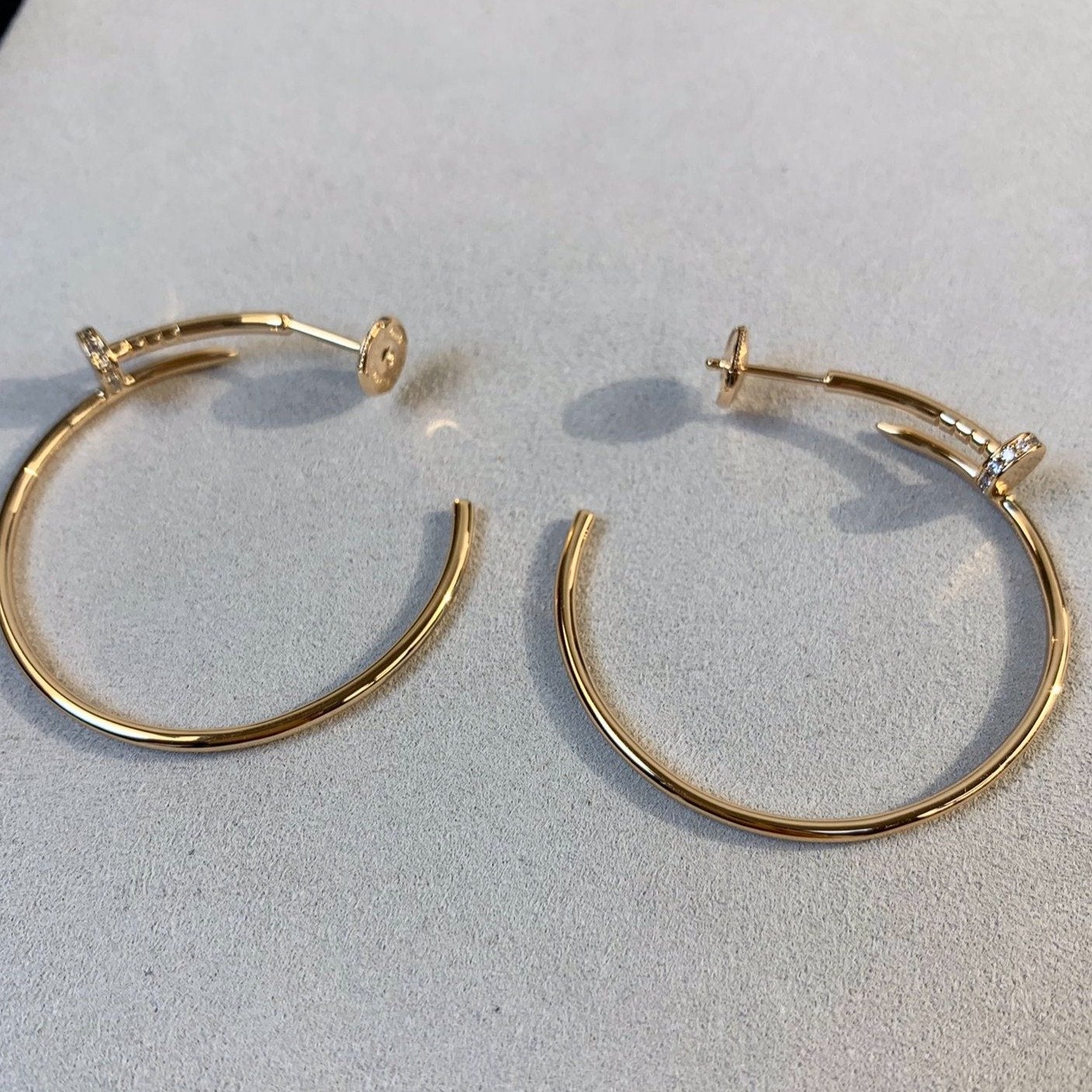 [ORA]JUSTE EARRINGS GOLD DIAMONDS 1.8MM