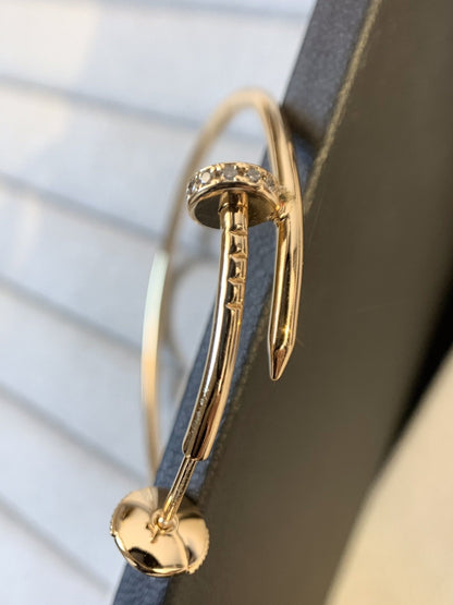 [ORA]JUSTE EARRINGS GOLD DIAMONDS 1.8MM