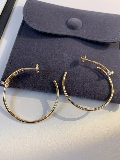 [ORA]JUSTE EARRINGS GOLD DIAMONDS 1.8MM