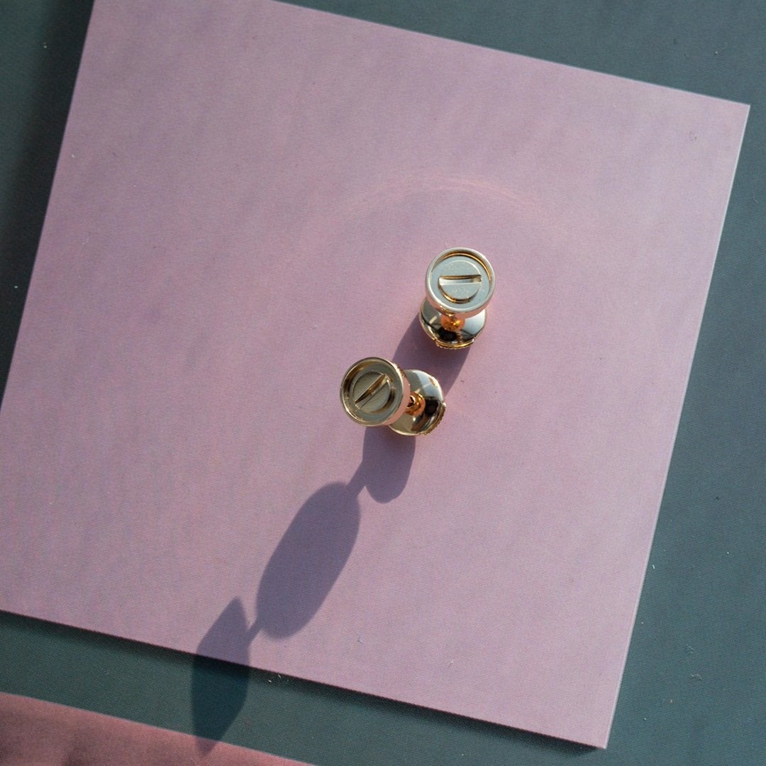 [ORA]LOVE EARRINGS PINK GOLD 10MM