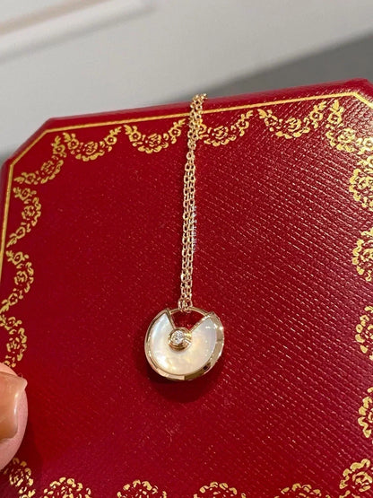 [ORA]AMULETTE ROSE GOLD MOP NECKLACE