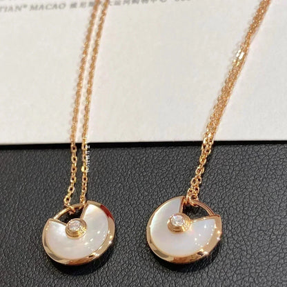 [ORA]AMULETTE ROSE GOLD MOP NECKLACE