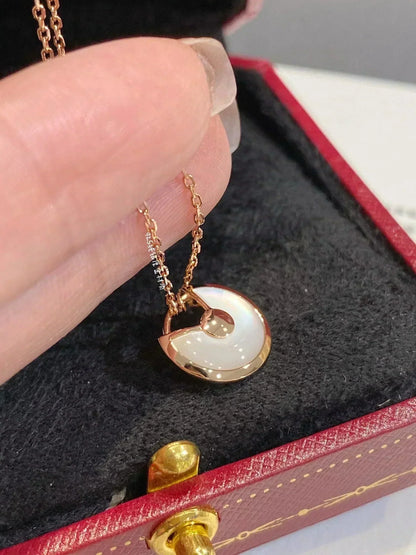[ORA]AMULETTE ROSE GOLD MOP NECKLACE