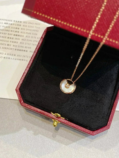 [ORA]AMULETTE ROSE GOLD MOP NECKLACE