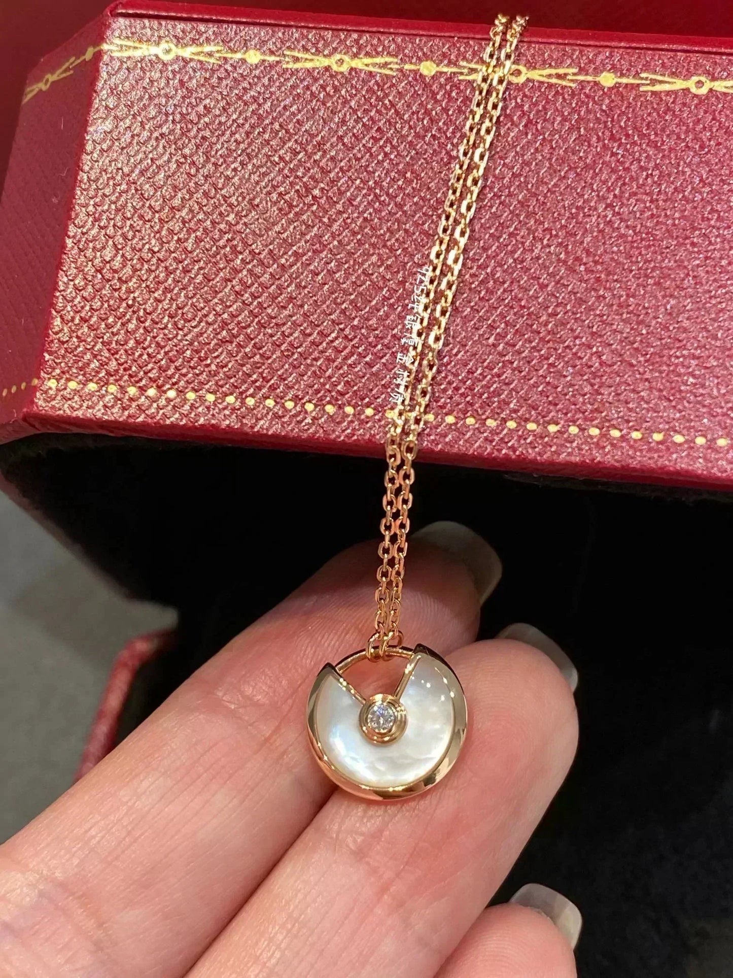 [ORA]AMULETTE ROSE GOLD MOP NECKLACE