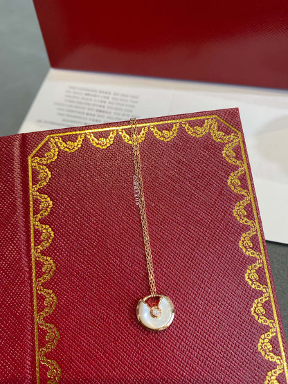 [ORA]AMULETTE ROSE GOLD MOP NECKLACE