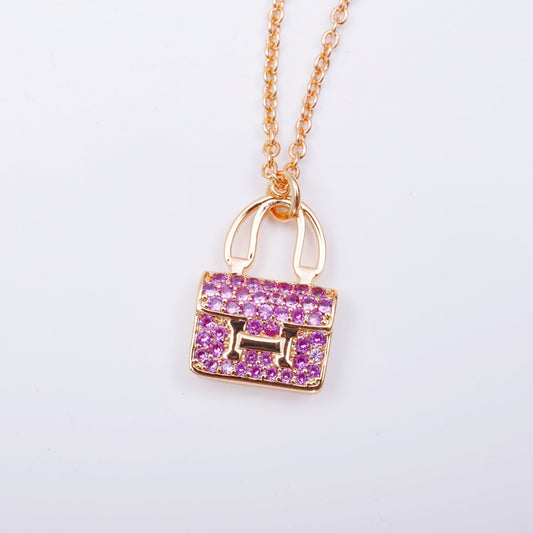 [ORA]CONSTANCE PEDANT PURPLE DIAMOND NECKLACE