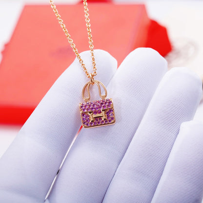 [ORA]CONSTANCE PEDANT PURPLE DIAMOND NECKLACE
