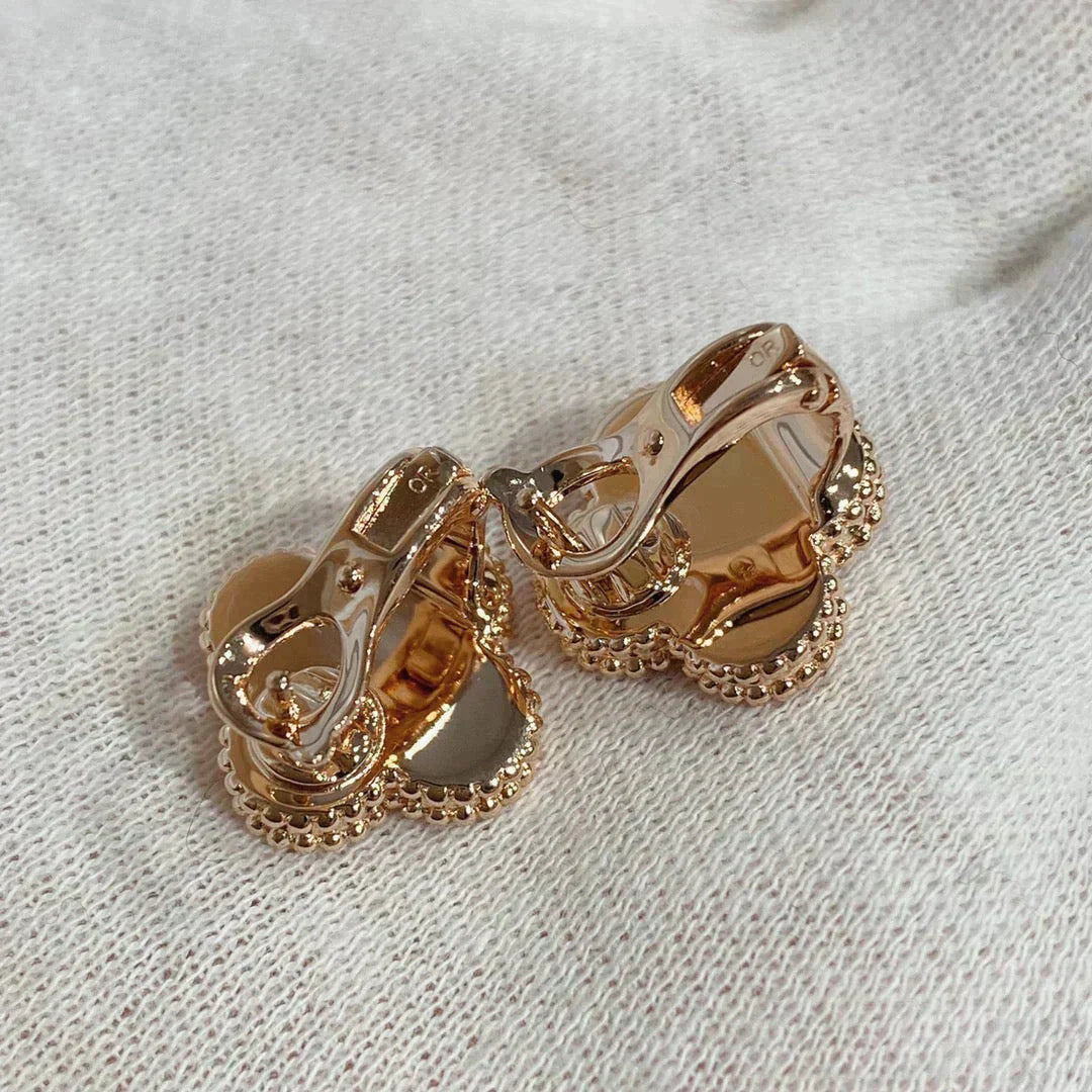 [ORA]CLOVER MEDIUM 1 MOTIFS CARNELIAN  DIAMOND earrings