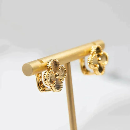 [ORA]CLOVER MEDIUM 1 MOTIFS LASER EARRINGS