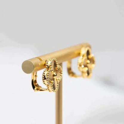 [ORA]CLOVER MEDIUM 1 MOTIFS LASER EARRINGS