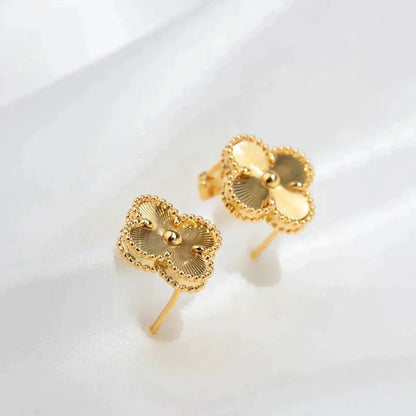 [ORA]CLOVER MEDIUM 1 MOTIFS LASER EARRINGS