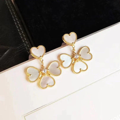 [ORA]CLOVER SWEET WHITE MOP EARRINGS